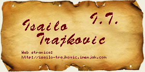 Isailo Trajković vizit kartica